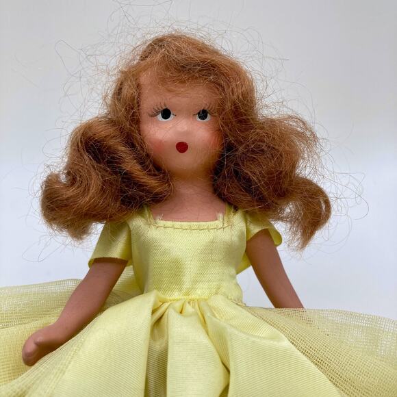 Vintage 40s Nancy Ann Storybook Doll 6.5" Sweet October Maiden #196 Bisque w/Box - Picture 5 of 7